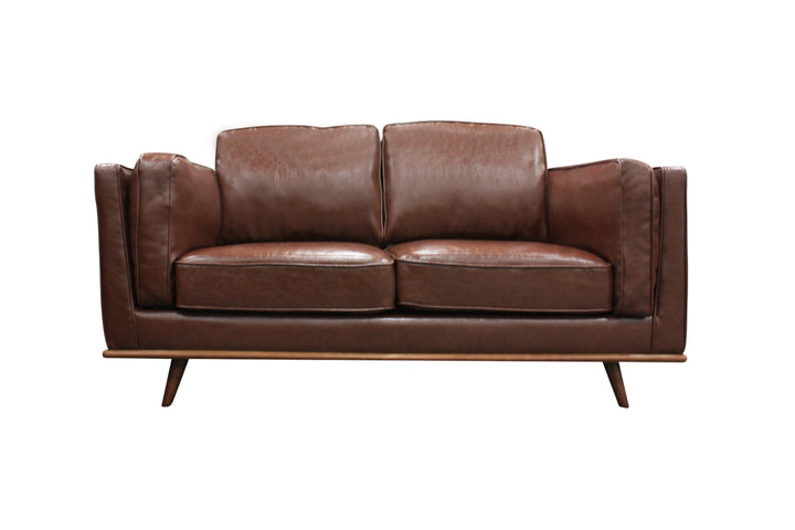 Korra 2 Seater Faux Leather Sofa Brown