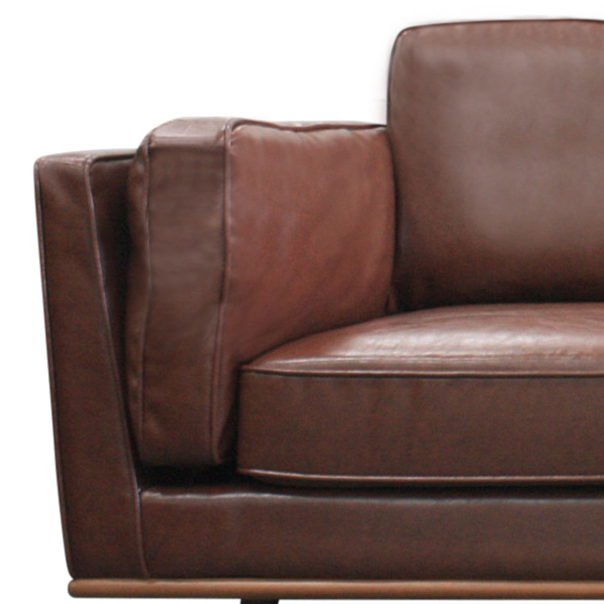 Korra 2 Seater Faux Leather Sofa Brown