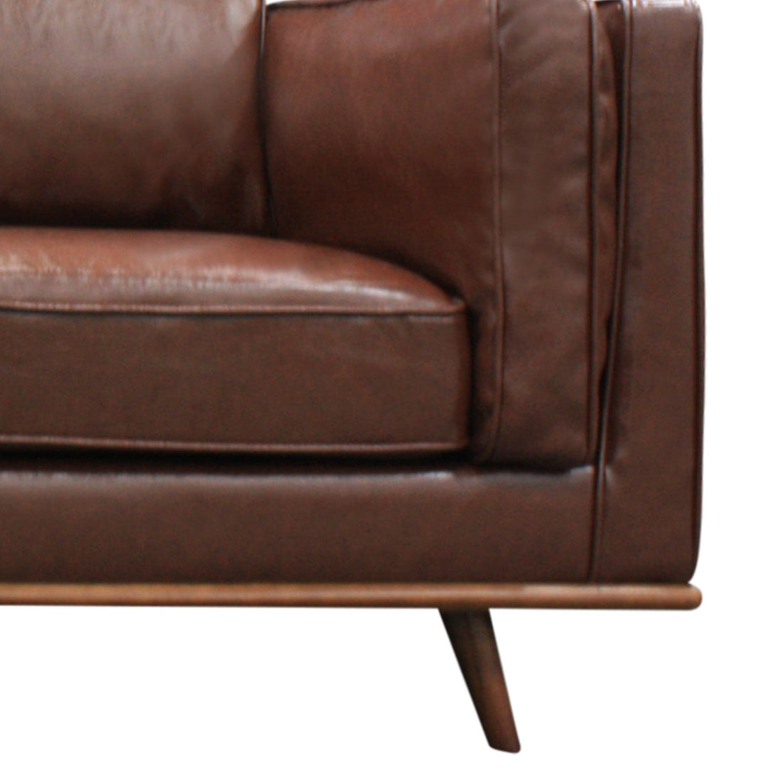 Korra 2 Seater Faux Leather Sofa Brown