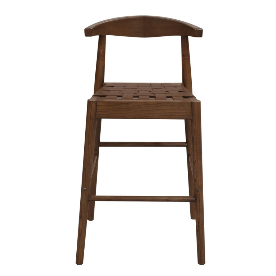 Kulani Leather Stool (Walnut)