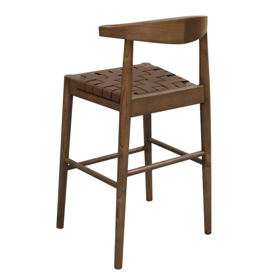 Kulani Leather Stool (Walnut)