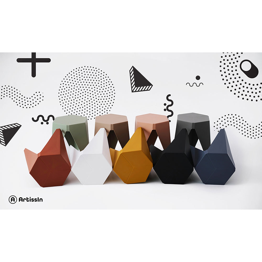 Lexi Stackable Stools - Black (Set of 2)