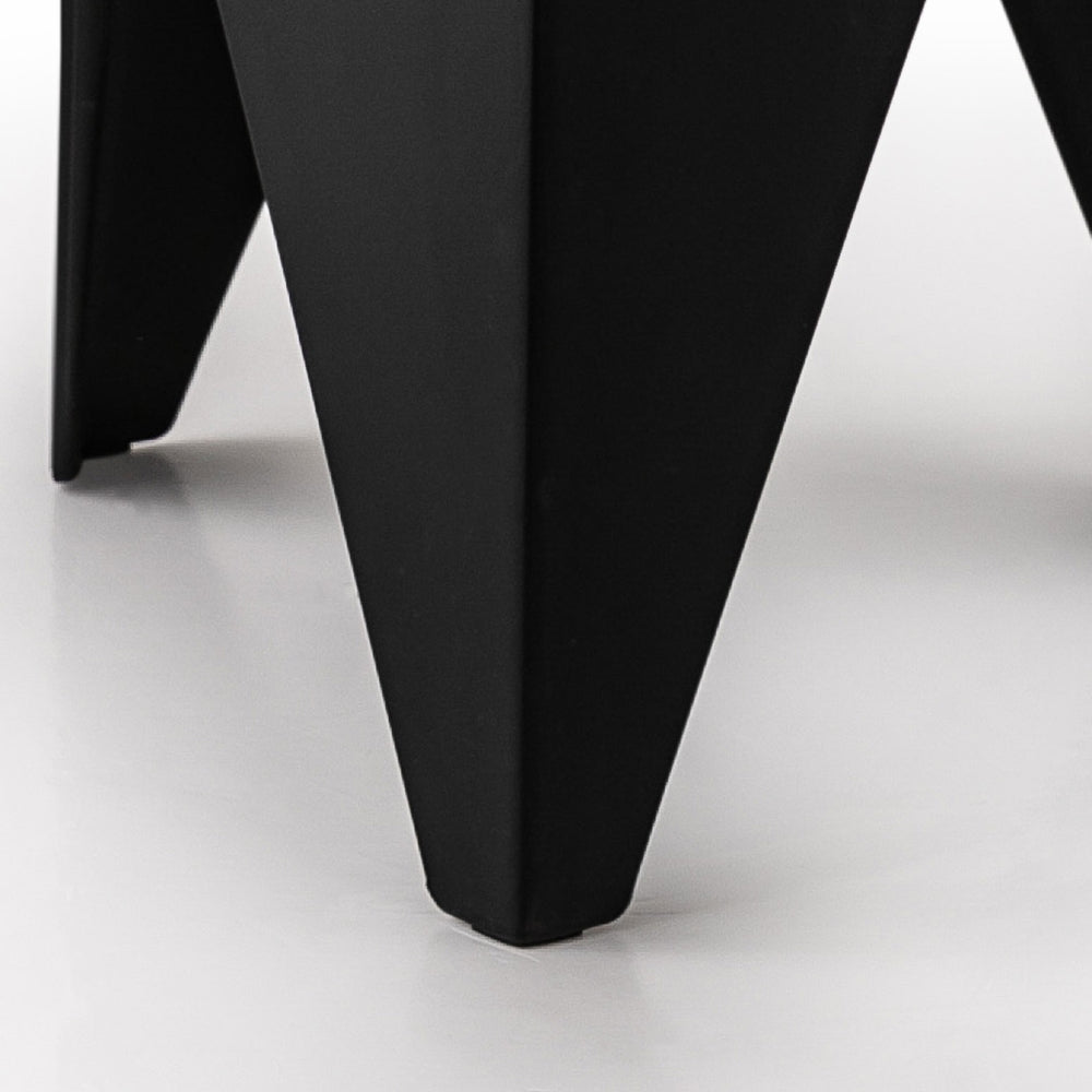 Korra 4PC Puzzle Stool Plastic Bar Stools Stackable Black
