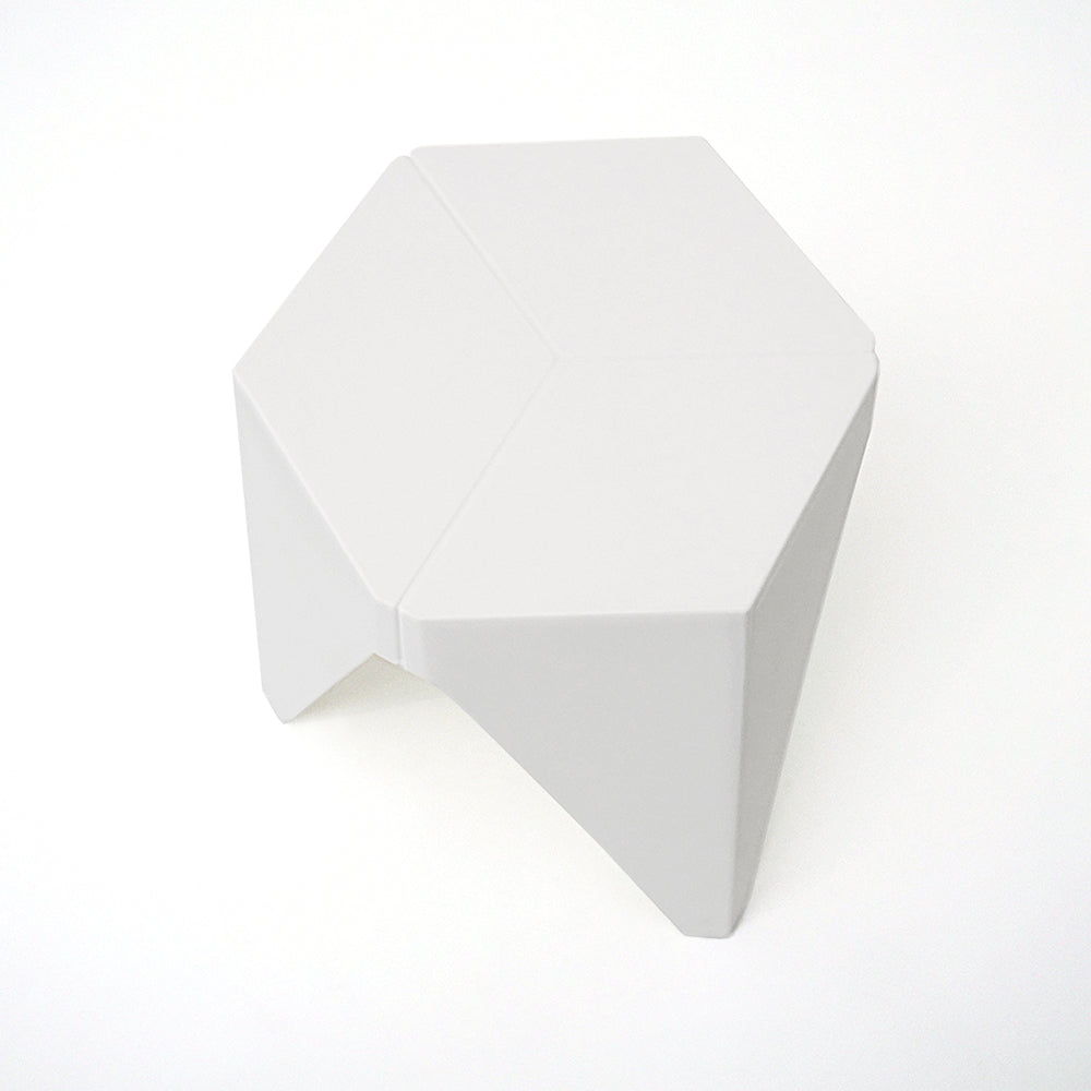 Korra 2x Bar Stools Puzzle Plastic Foot Stool White