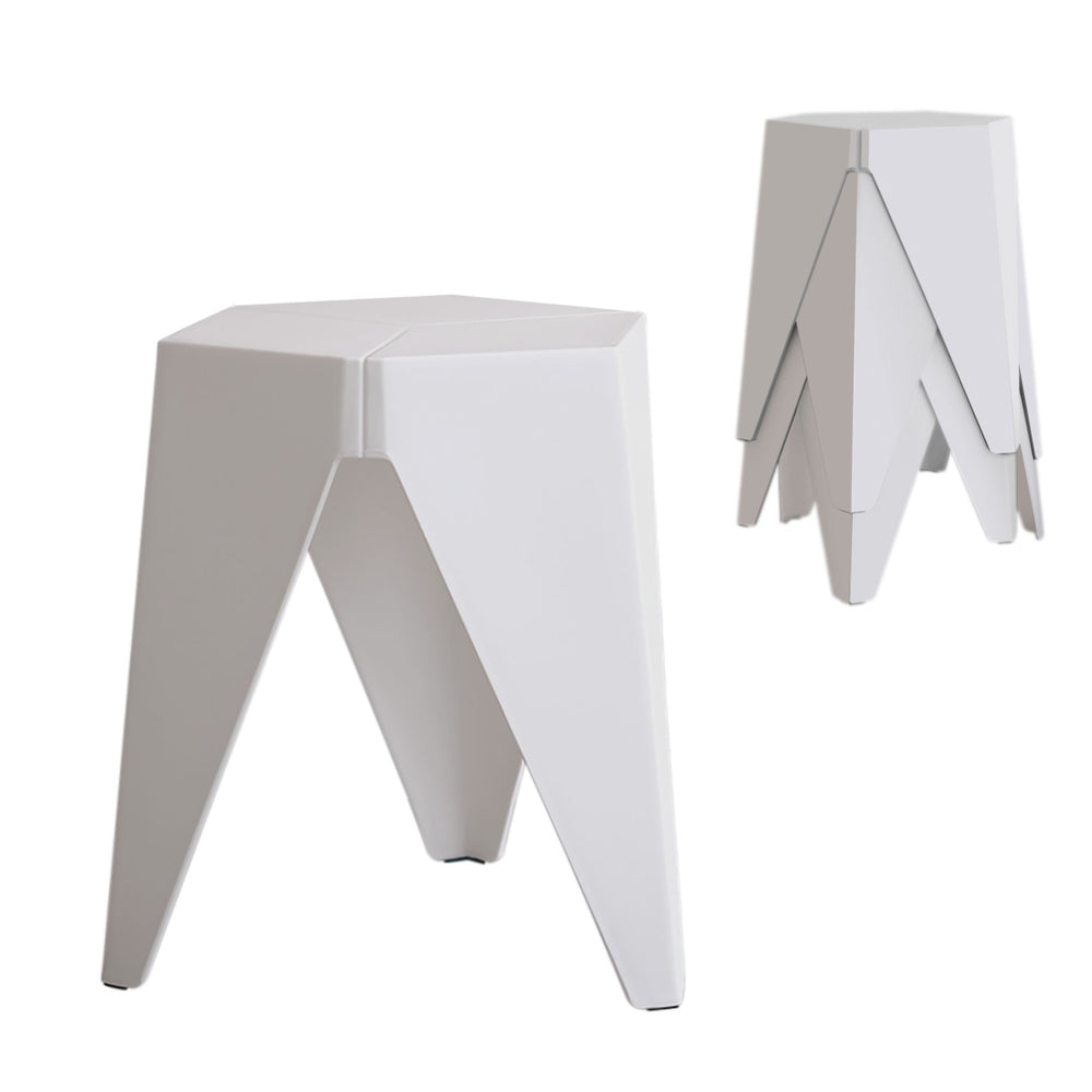 Lexi Stackable Stools - White