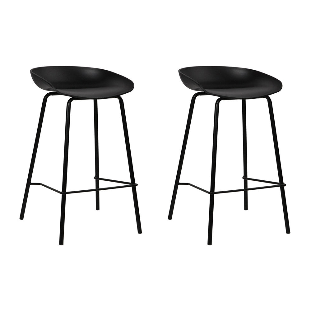 Korra 2x Bar Stools Kitchen Counter Stools Metal