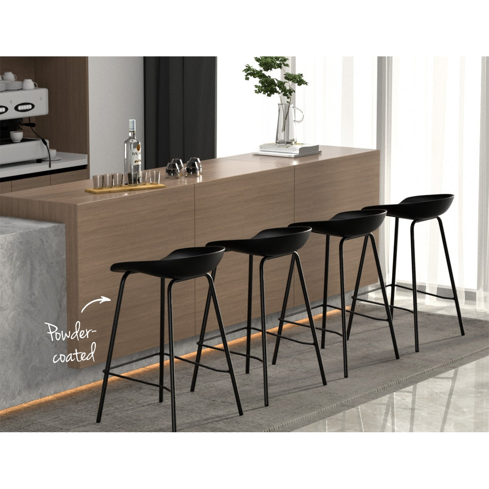 Korra 4x Bar Stools Kitchen Counter Stools Metal
