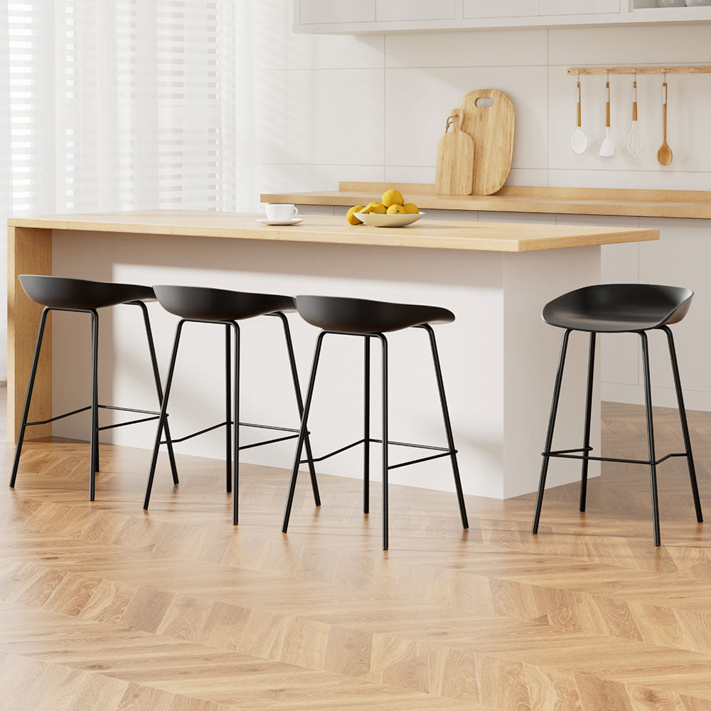 Korra 4x Bar Stools Kitchen Counter Stools Metal