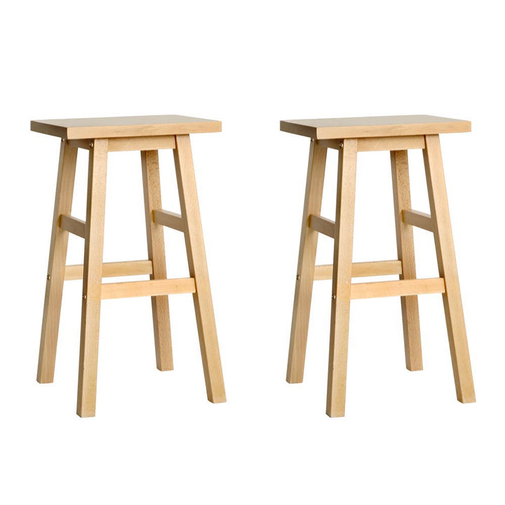 Korra Bar Stools Kitchen Counter Stools Wooden Chairs Natural x2