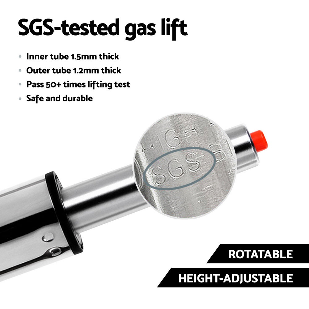 Korra Vivien 4x Bar Stools Gas Lift Velvet -  Ivory