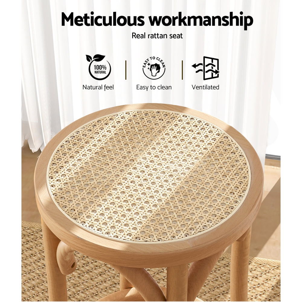 Korra - Rattan Seat Stool x 2
