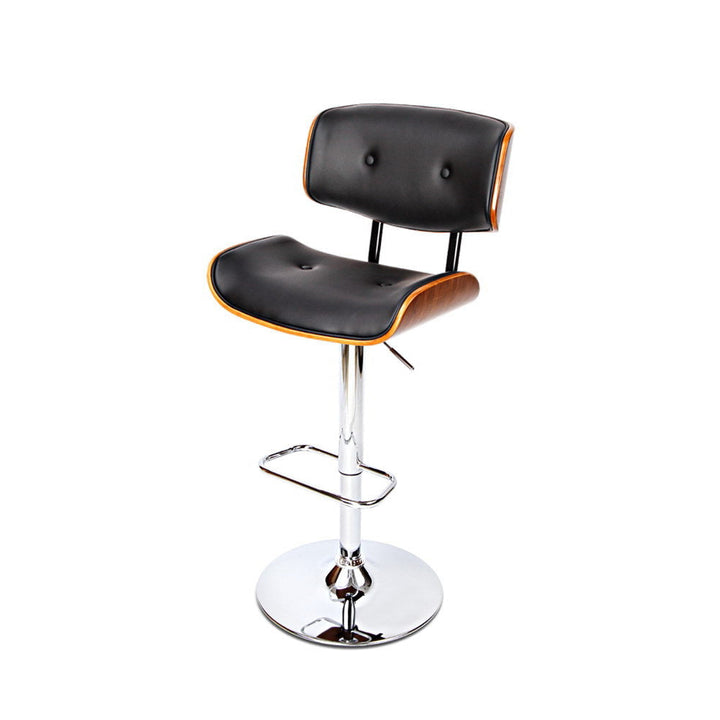 Artiss Bar Stools Gas Lift Leather Black