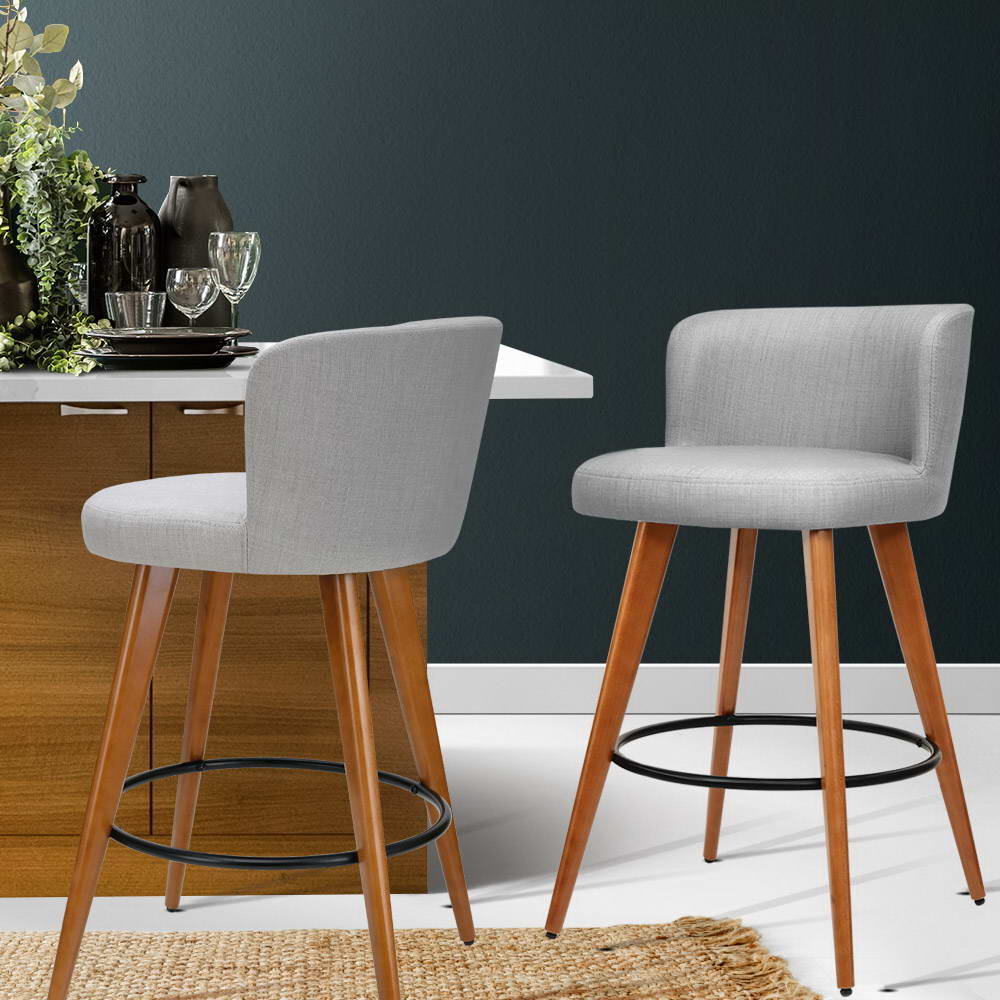Maison Bar Stools, Linen (set of 2)