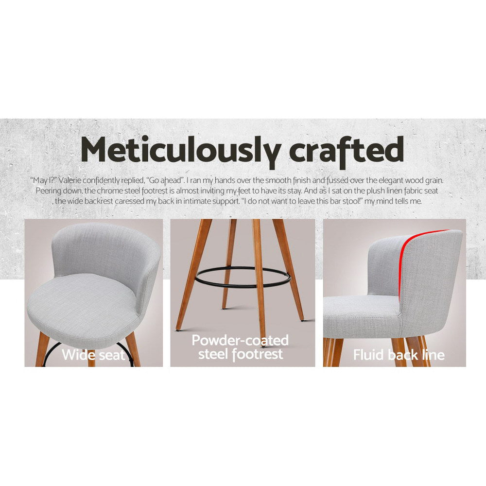 Maison Bar Stools, Linen (set of 4)