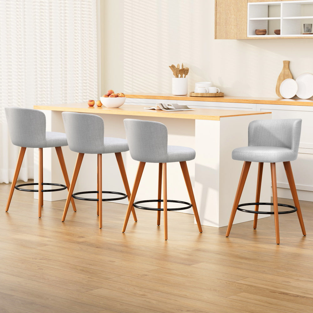 Maison Bar Stools, Linen (set of 4)