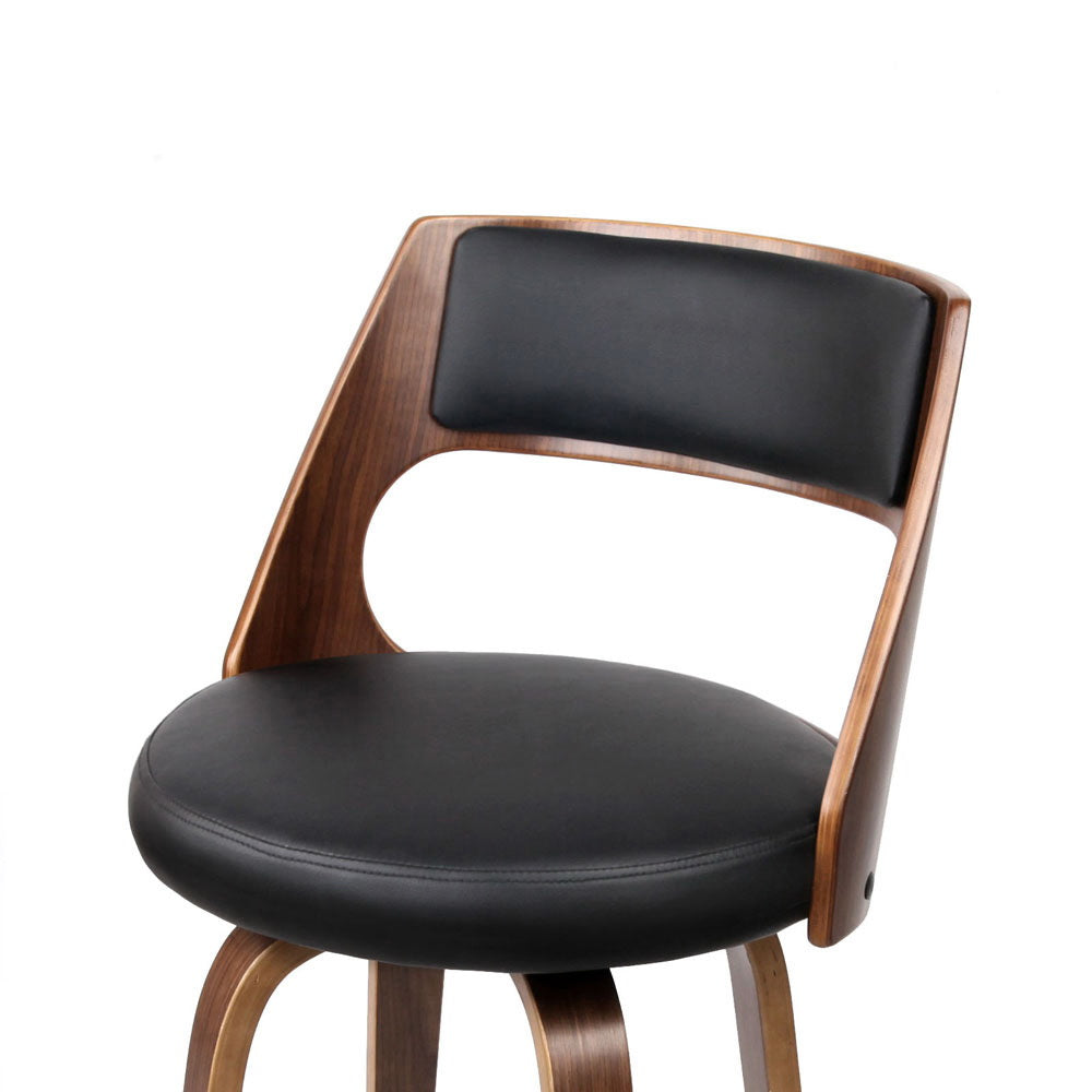 Korra 2x Bar Stools Swivel Leather Chair 65cm