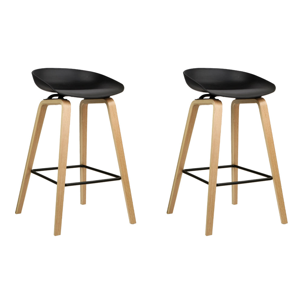 Korra 2x Bar Stools Wooden