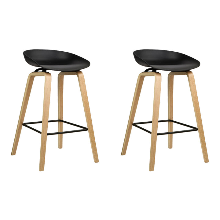 Korra 2x Bar Stools Wooden