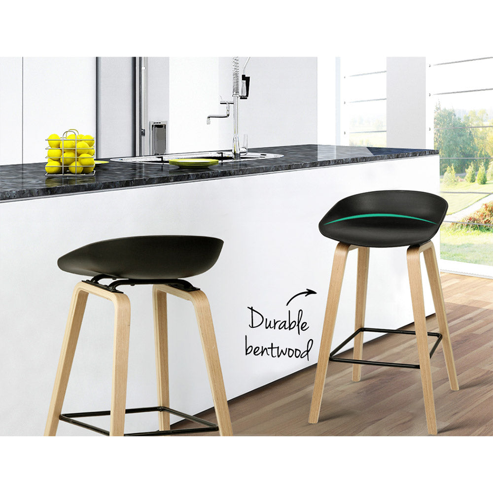 Korra 2x Bar Stools Wooden