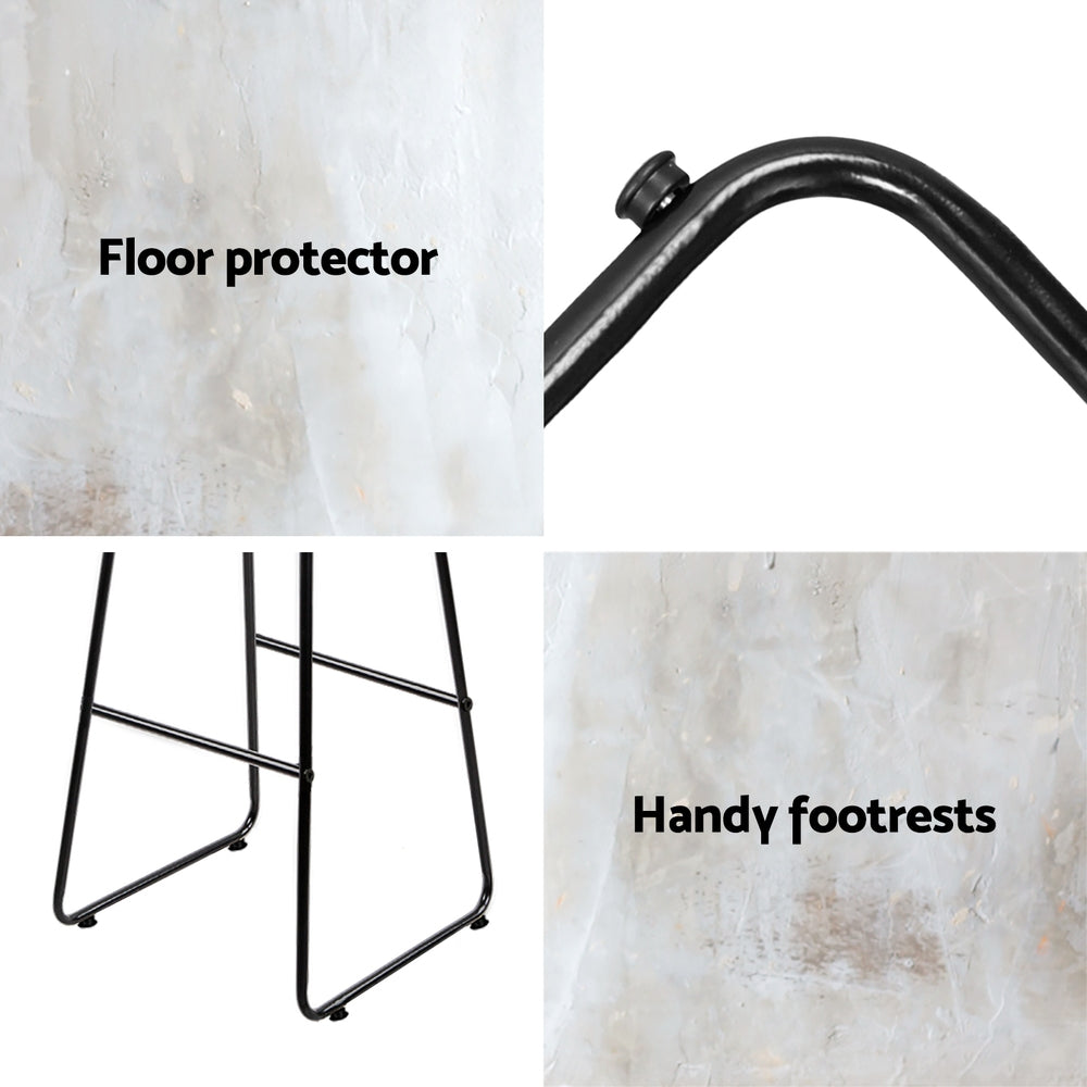 Korra Bar Stools Kitchen Counter Stools Metal Chairs x2