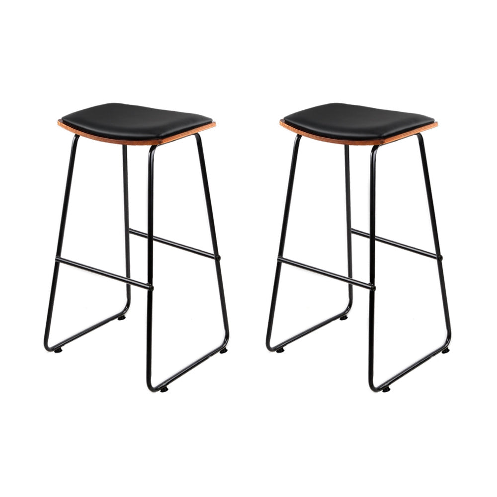 Korra Bar Stools Kitchen Counter Stools Metal Chairs x2