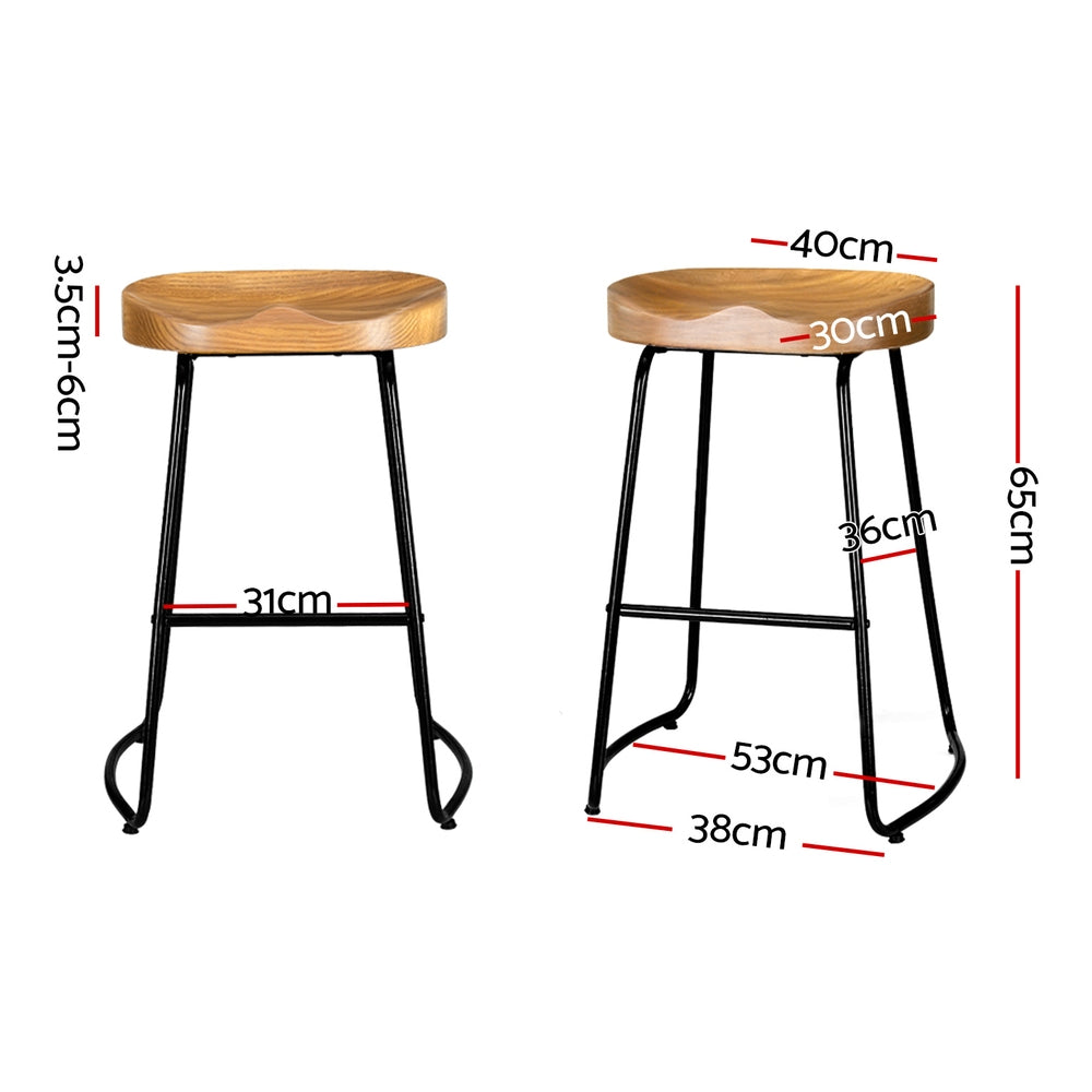 Nordic Timber Stools x 2