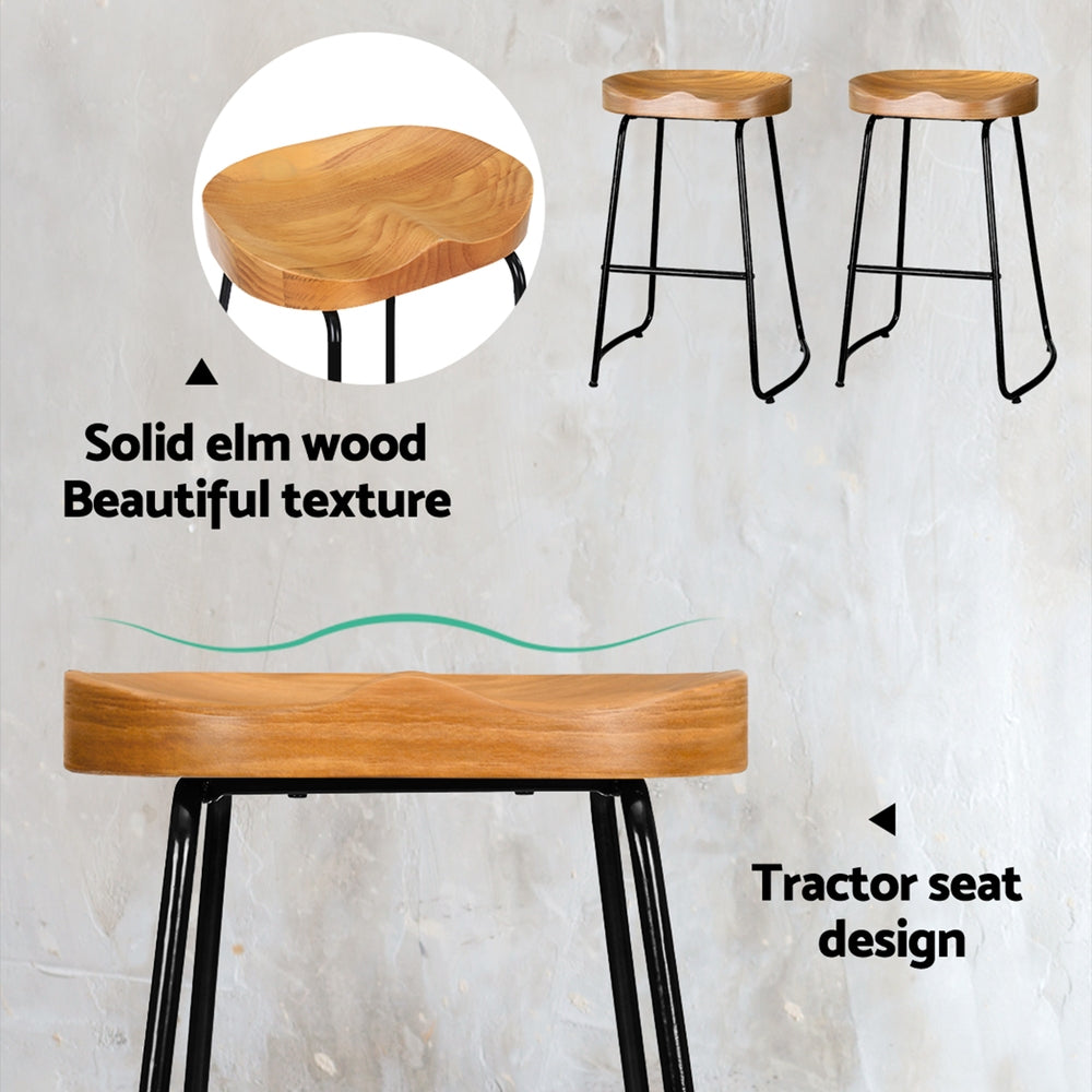 Nordic Timber Stools x 2