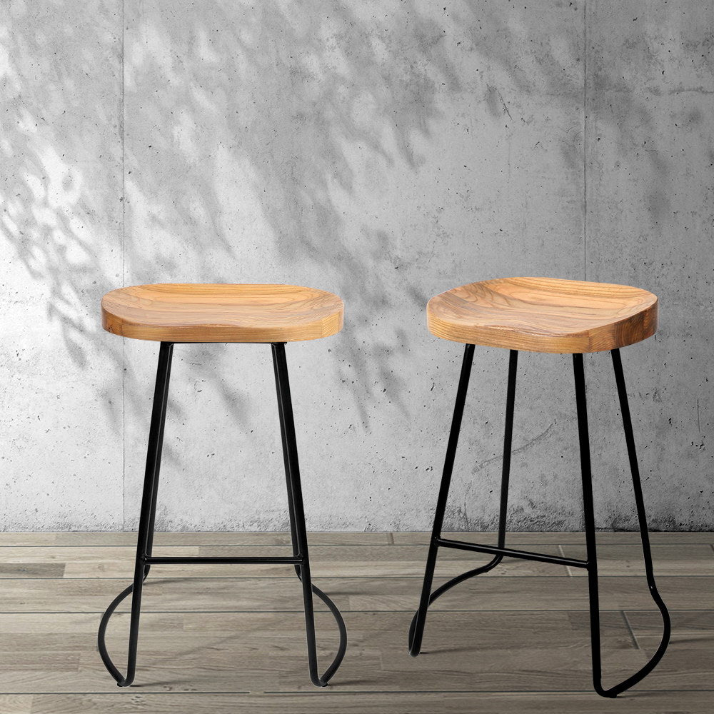 Nordic Timber Stools x 2