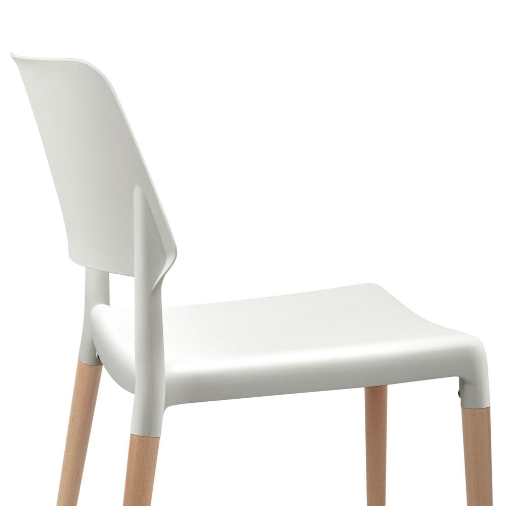 Dining Chairs - Wooden Stackable White