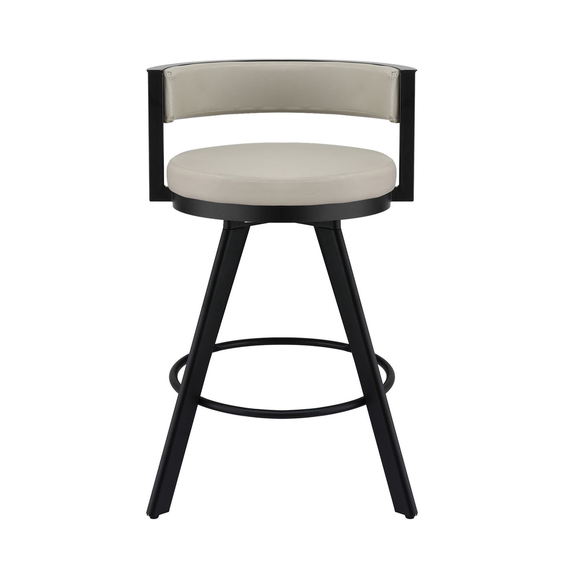 Artiss Bar Stool Swivel Kitchen Chair Metal PU Leather Counter Beige