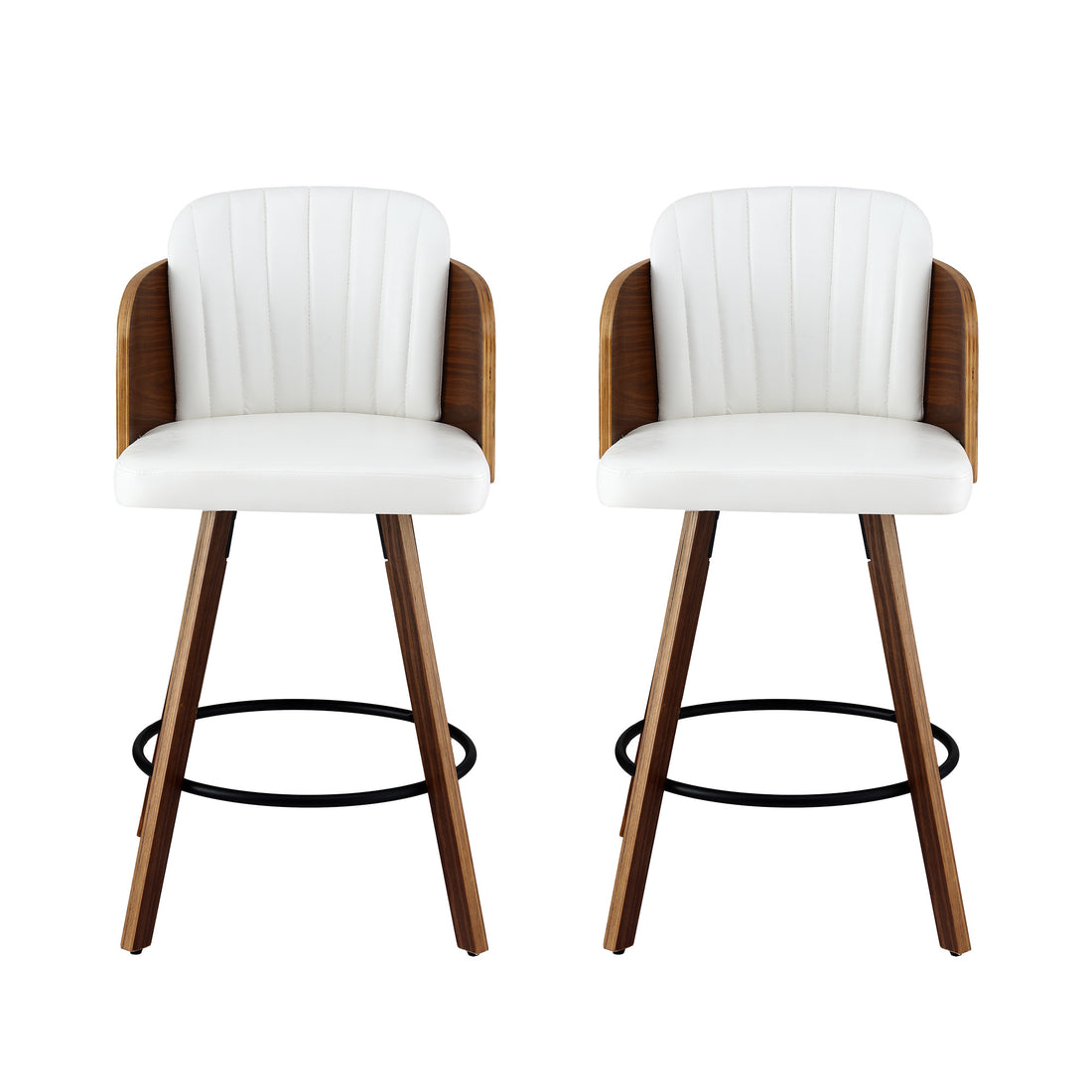 Artiss Wooden Bar Stools Swivel Kitchen Counter Stool Chair 58cm Seat Height