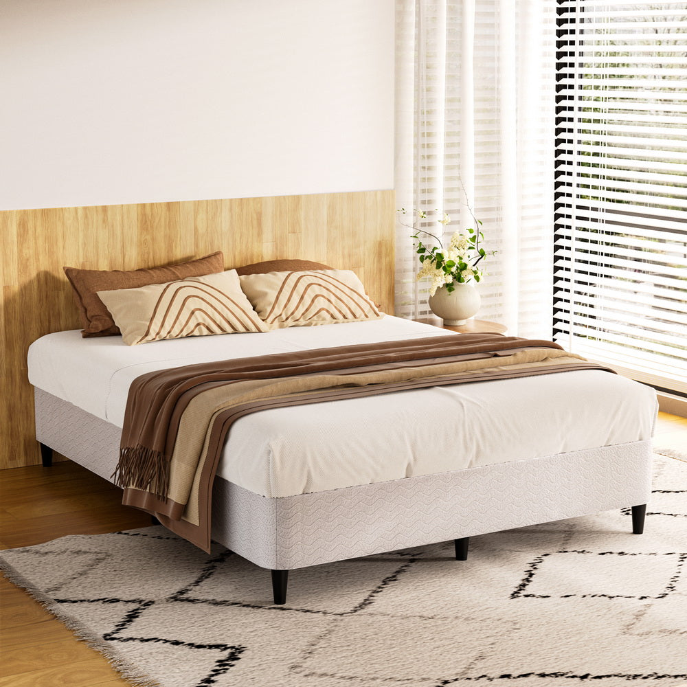 Korra Bed Frame Double Size Metal Grey MASON
