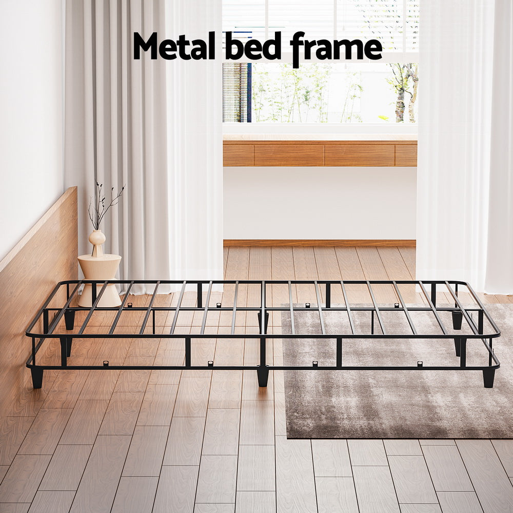 Korra Bed Frame Double Size Metal Grey MASON