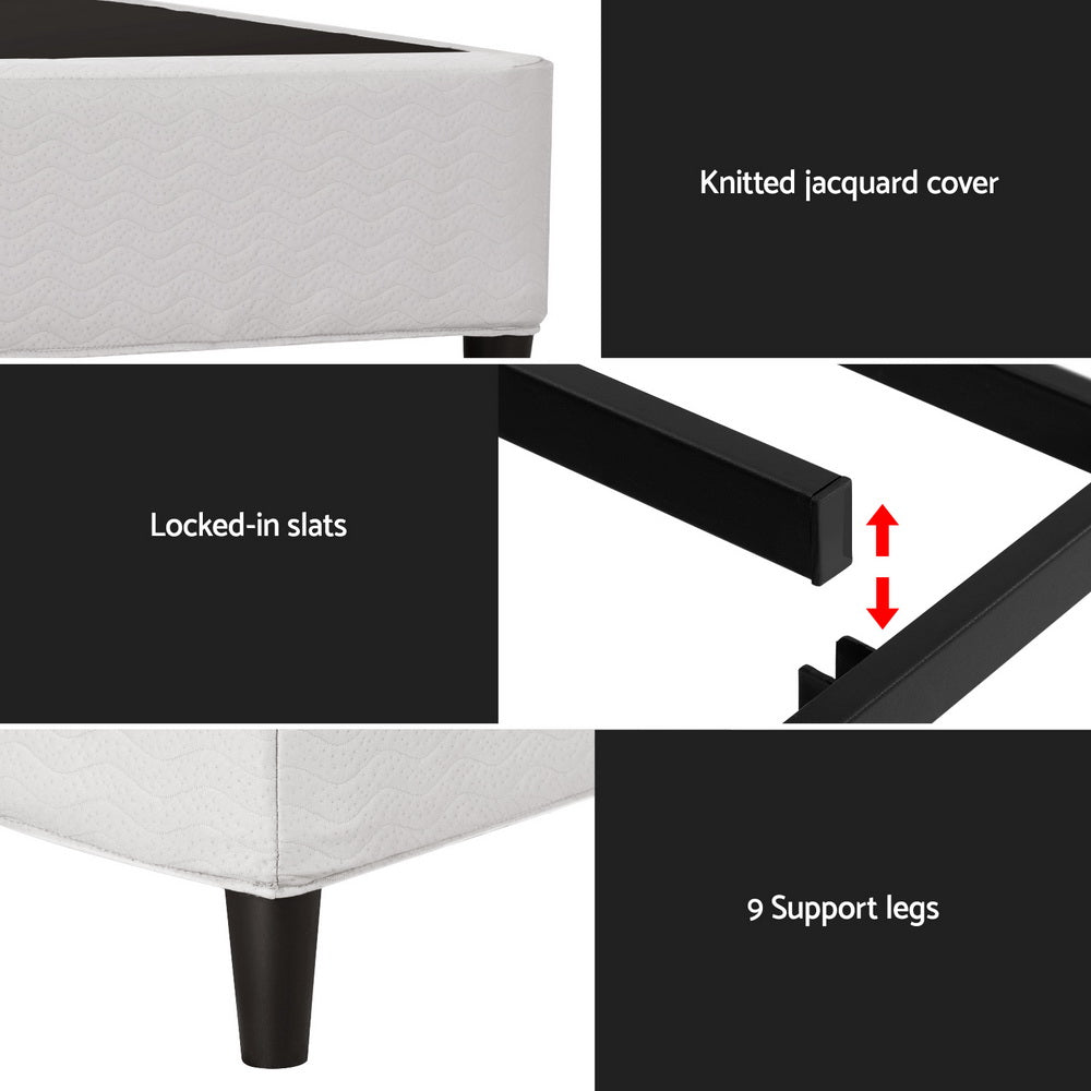 Korra Bed Frame Double Size Metal Grey MASON