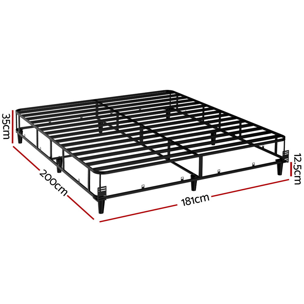Korra Bed Frame King Size Metal Grey MASON