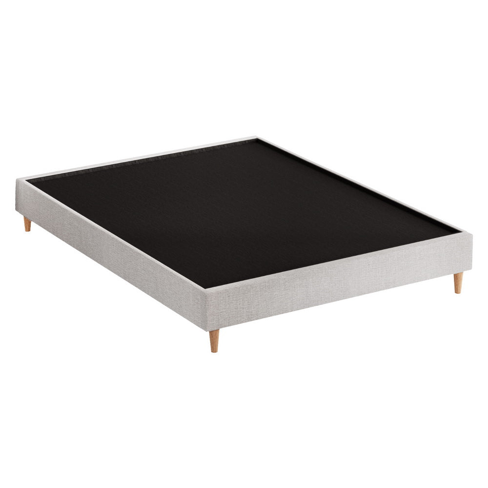 Korra Bed Frame Queen Size Beige ZORA