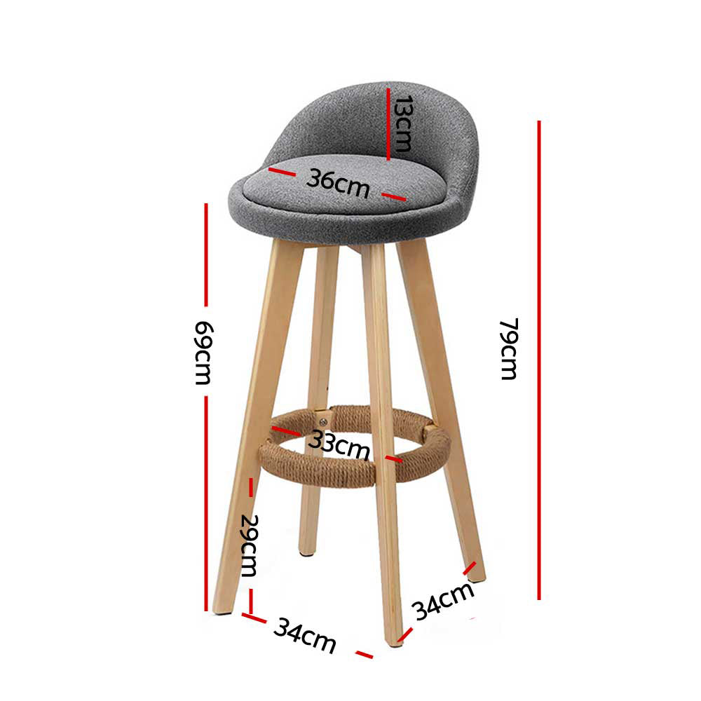 Carla Bar Stools -Grey (set of 2)