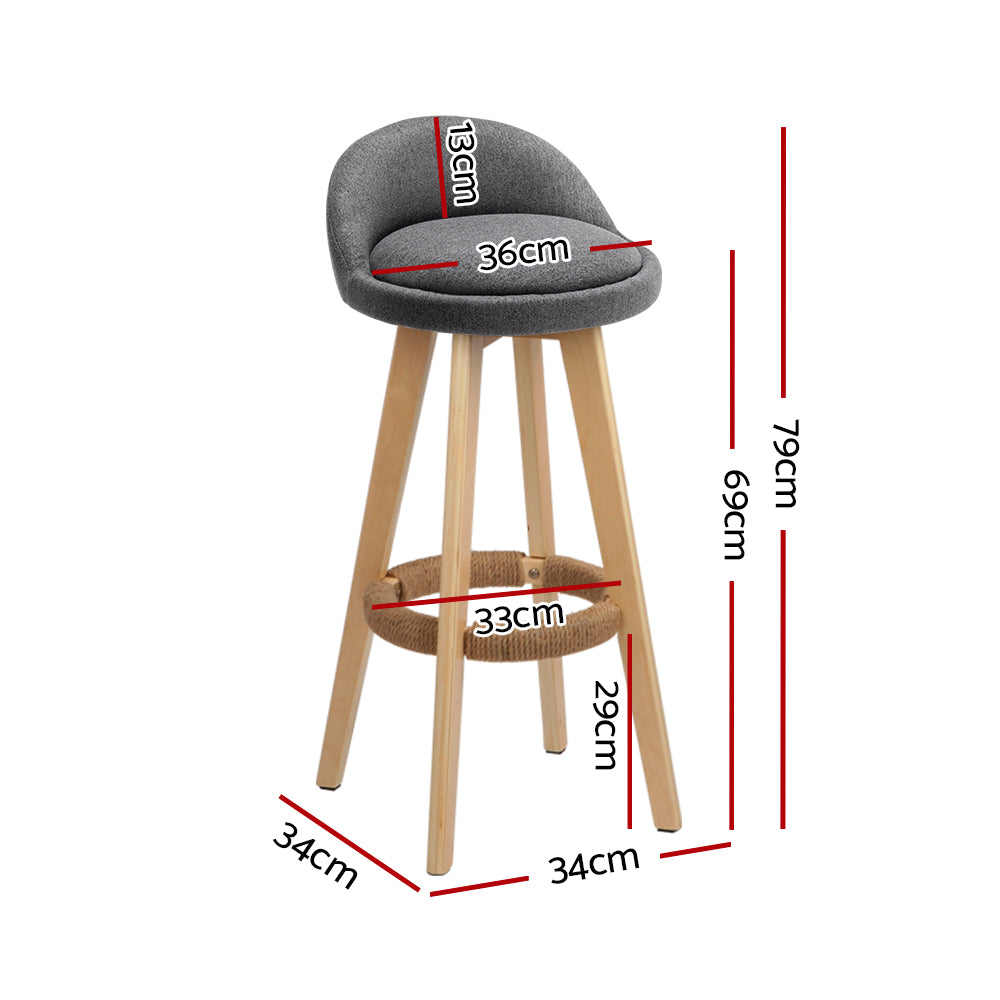 Carla Bar Stools - Grey (set of 4)