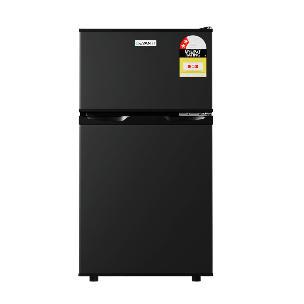 Devanti 85L Bar Fridge Mini Freezer Refrigerator Black