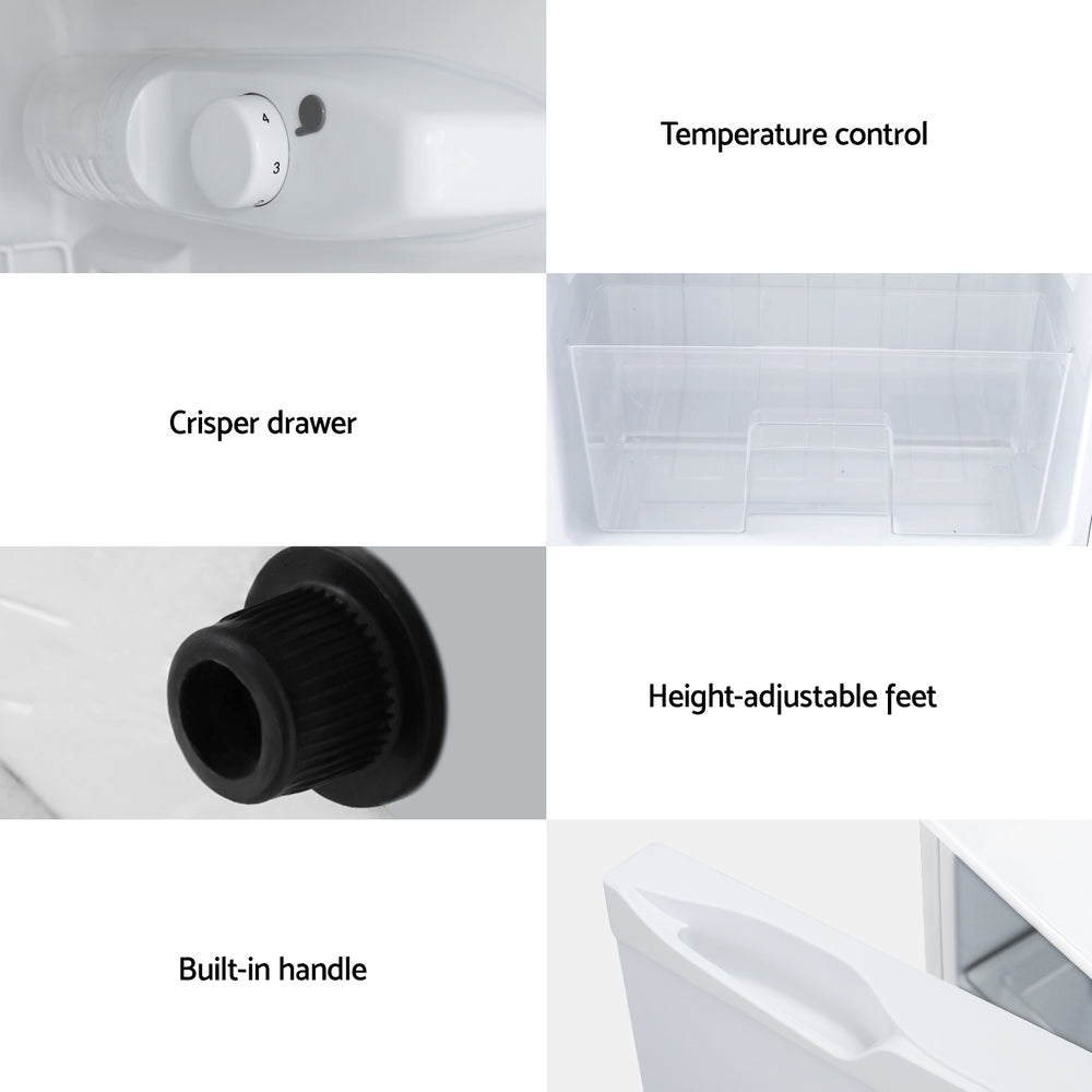 Devanti 85L Bar Fridge Mini Freezer Refrigerator White