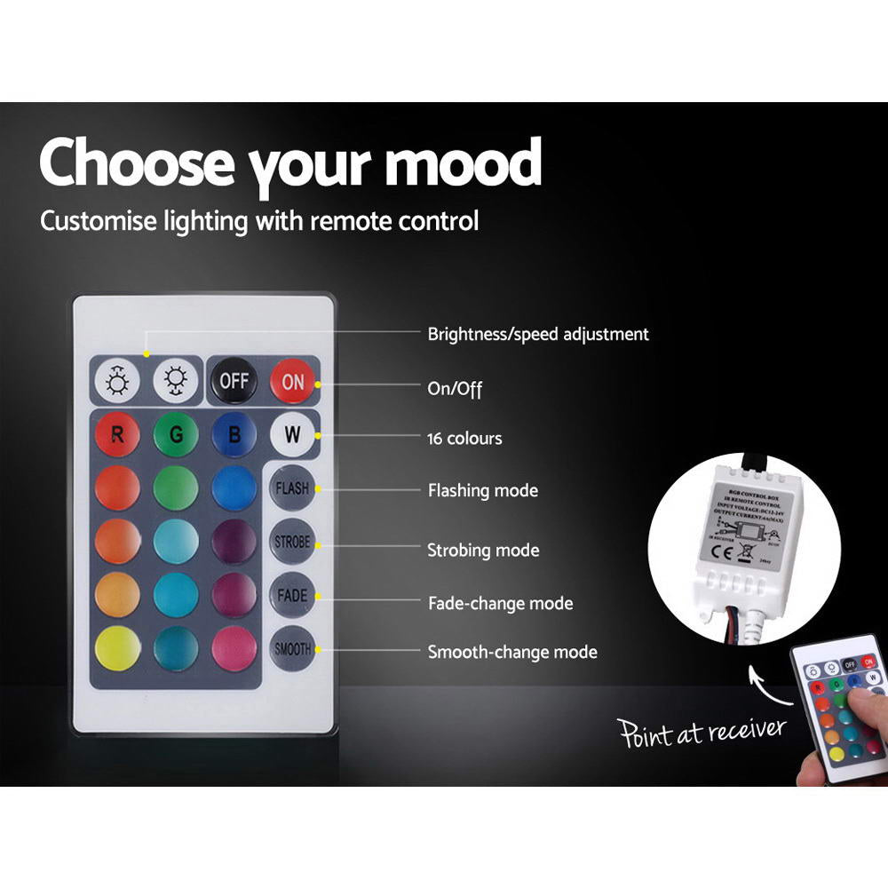 Korra Bed Frame Double Size LED Gas Lift Grey COLE