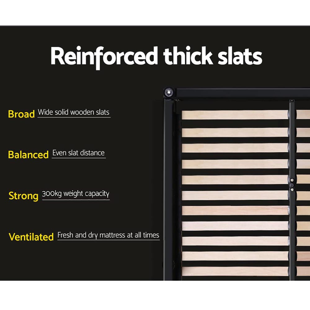 Korra Bed Frame King Size Gas Lift Charcoal ISSA