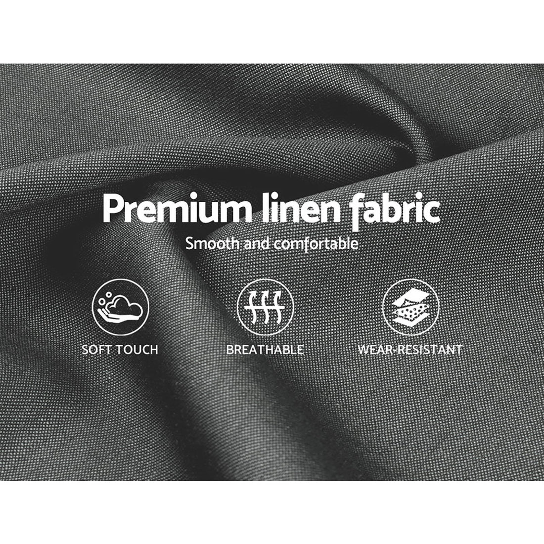 Korra Bed Frame Queen Size Gas Lift Grey ISSA