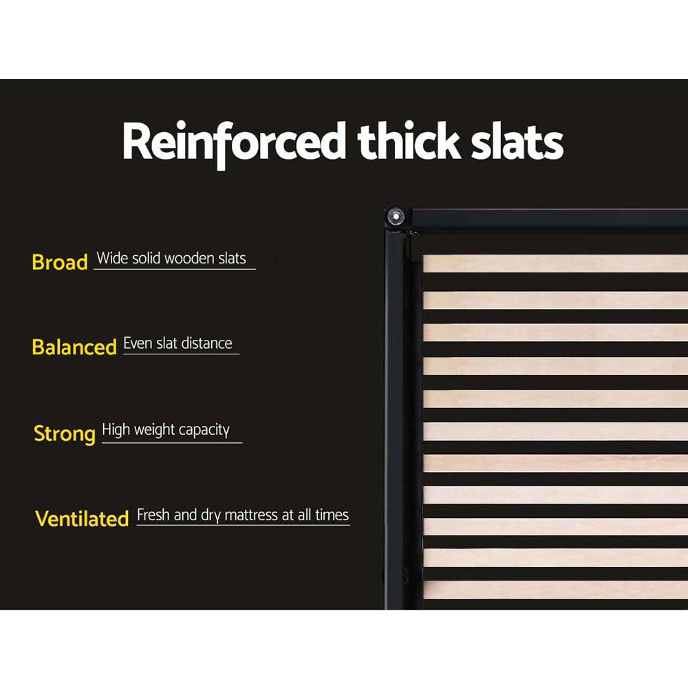 Korra Lisa Bed Frame Fabric Gas Lift Storage - Grey King Single