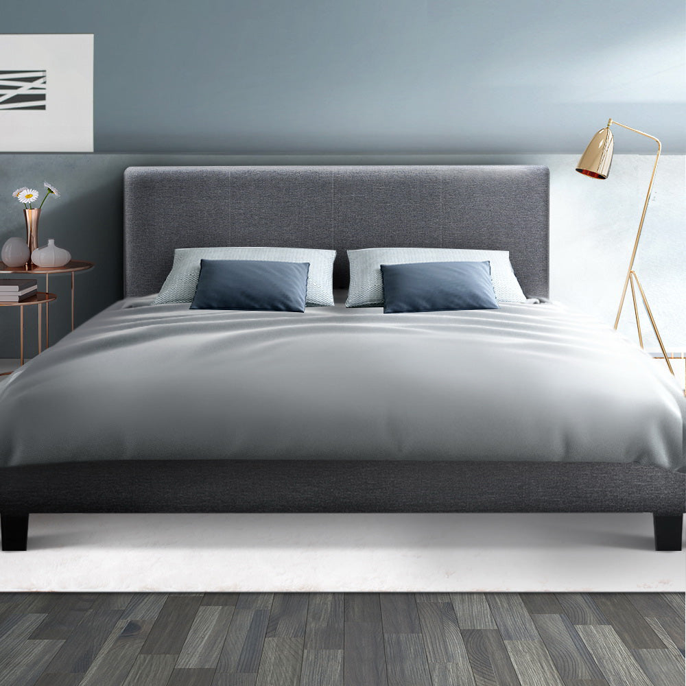 Korra Bed Frame Double Size Grey NEO