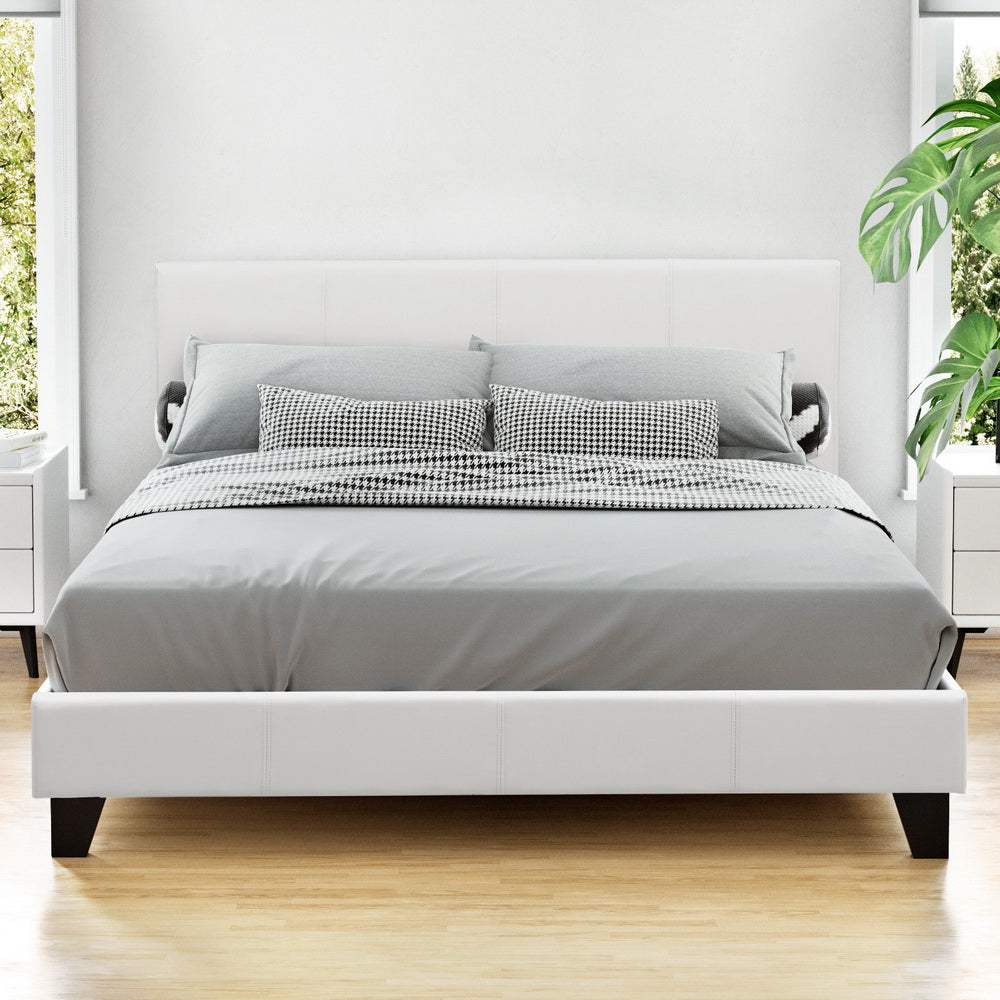 Korra Bed Frame Double Size White NEO