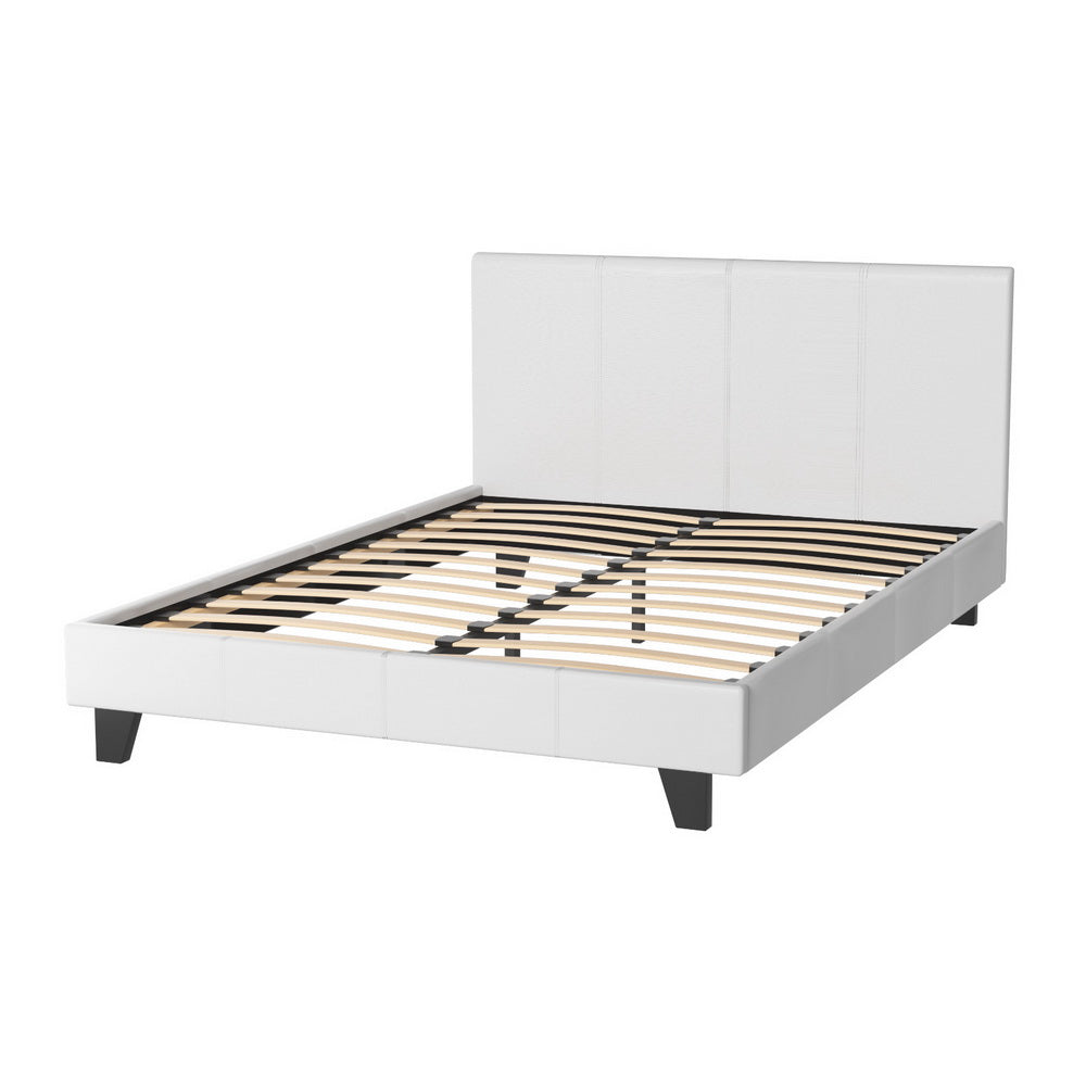 Korra Bed Frame Double Size White NEO