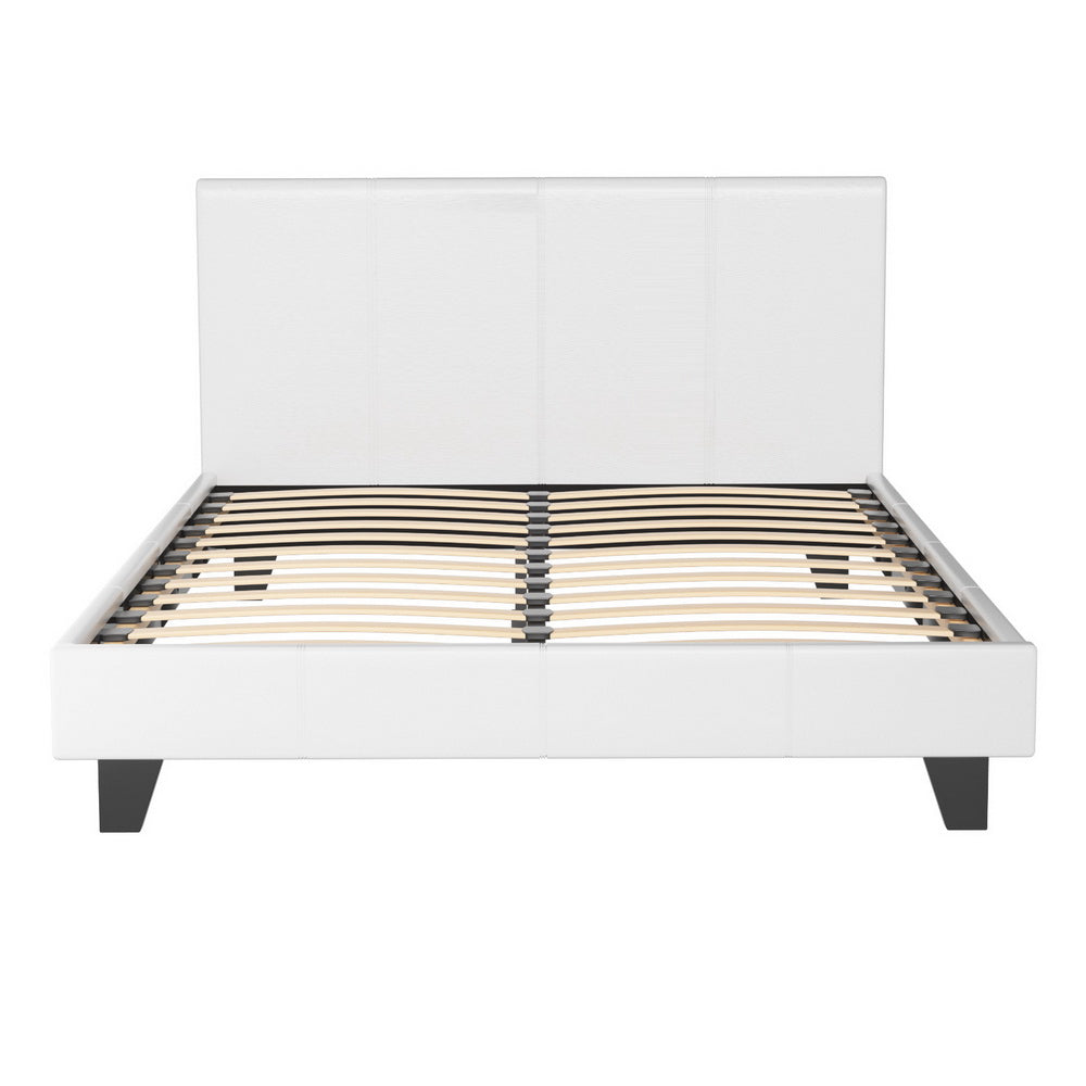 Korra Bed Frame Double Size White NEO
