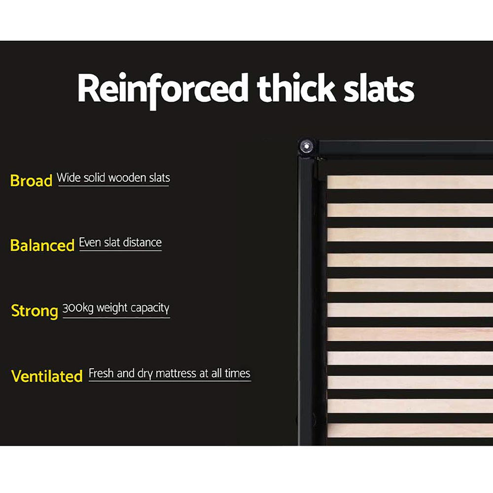 Korra Bed Frame Double Size Black NEO