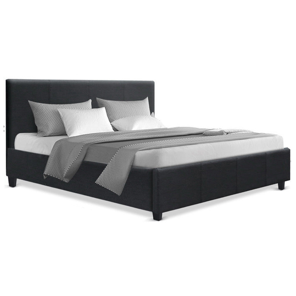 Korra Bed Frame Queen Size Charcoal NEO